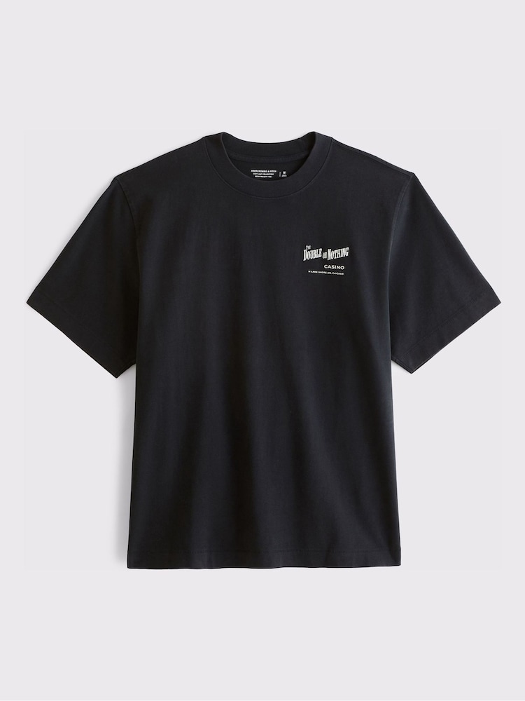 Abercrombie & Fitch Black City Back Graphic T-Shirt - Image 2 of 3