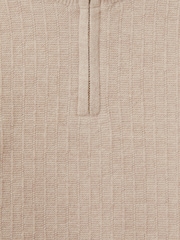 Reiss Oatmeal Chester 3-9 yrs Zipped Funnel-Neck Wool Jumper - Image 5 of 5