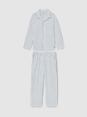 Reiss Cohen Set Brushed-Cotton Striped Pyjama Set - Image 2 of 5