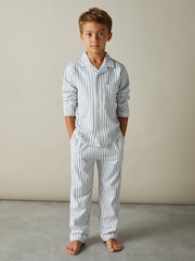 Reiss Cohen Set Brushed-Cotton Striped Pyjama Set - Image 3 of 5
