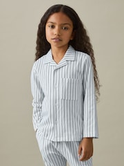 Reiss Cohen Set Brushed-Cotton Striped Pyjama Set - Image 4 of 5