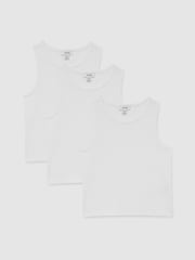 Reiss Jaden 3 Pack Cotton Stretch Ribbed Vest 3 Pack - Bild 1 von 4