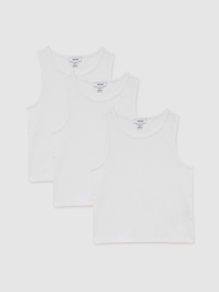Reiss Jaden 3 Pack Cotton Stretch Ribbed Vest 3 Pack - Bild 1 von 4