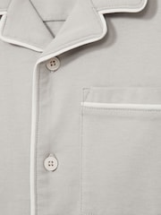 Комплект пижамы Reiss Myers Set из хлопка с начесом и кантом - Image 4 of 7