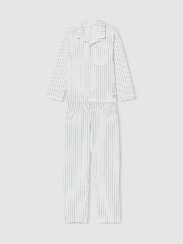 Conjunto de pijama de rayas de algodón cepillado Cohen de Reiss - Imagen 2 de 4
