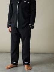 Комплект пижамы Reiss Myers Set из хлопка с начесом и кантом - Image 1 of 4