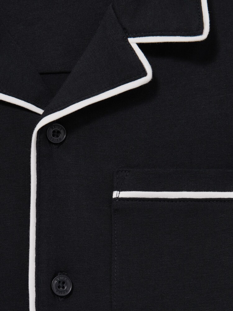 Reiss Navy Myers Set 9-13 yrs Brushed-Cotton Piped-Trim Pyjamas Set - Image 4 of 4 Reiss Navy Myers Set 9-13 yrs Brushed-Cotton Piped-Trim Pyjamas Set - Image 4 of 4
