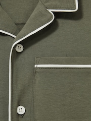 Комплект пижамы Reiss Myers Set из хлопка с начесом и кантом - Image 6 of 6