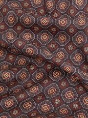 Reiss Charcoal/Rust Biriola Reversible Silk Pocket Square - Image 4 of 4