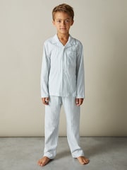 Reiss Cohen Set Brushed-Cotton Striped Pyjama Set - Image 3 of 5