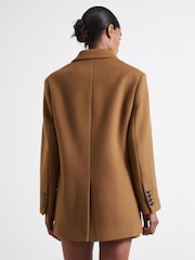 Reiss Camel Lauren Atelier Virgin Wool and Camel-Blend Suit Jacket - Image 4 of 8