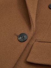 Reiss Camel Lauren Atelier Virgin Wool and Camel-Blend Suit Jacket - Image 5 of 8