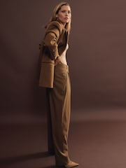 Reiss Camel Lauren Atelier Virgin Wool and Camel-Blend Suit Jacket - Image 8 of 8