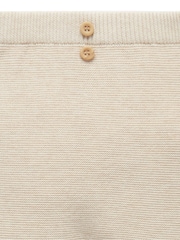 Purebaby Natural Textured Knit Footed 100% Cotton Leggings - Image 3 of 5
