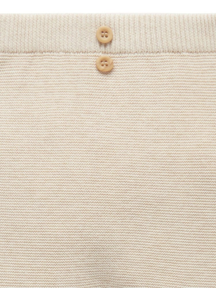 Purebaby Natural Textured Knit Footed 100% Cotton Leggings - Image 3 of 5