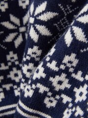 Reiss Bright Navy Blue/White Arkensaw 3-9 yrs Merino Jumper - Image 4 of 4