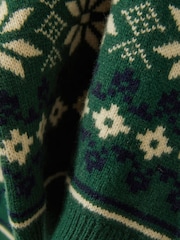 Reiss Green/Blue/Ecru Arkensaw 3-9 yrs Merino Jumper - Image 5 of 5