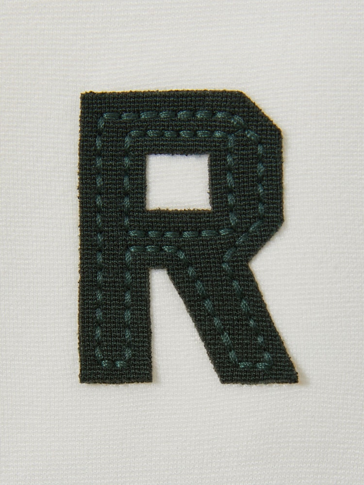 Reiss White/Emerald Green Austin 3-9 yrs Interlock Jersey Colourblock Hoodie - Image 4 of 4