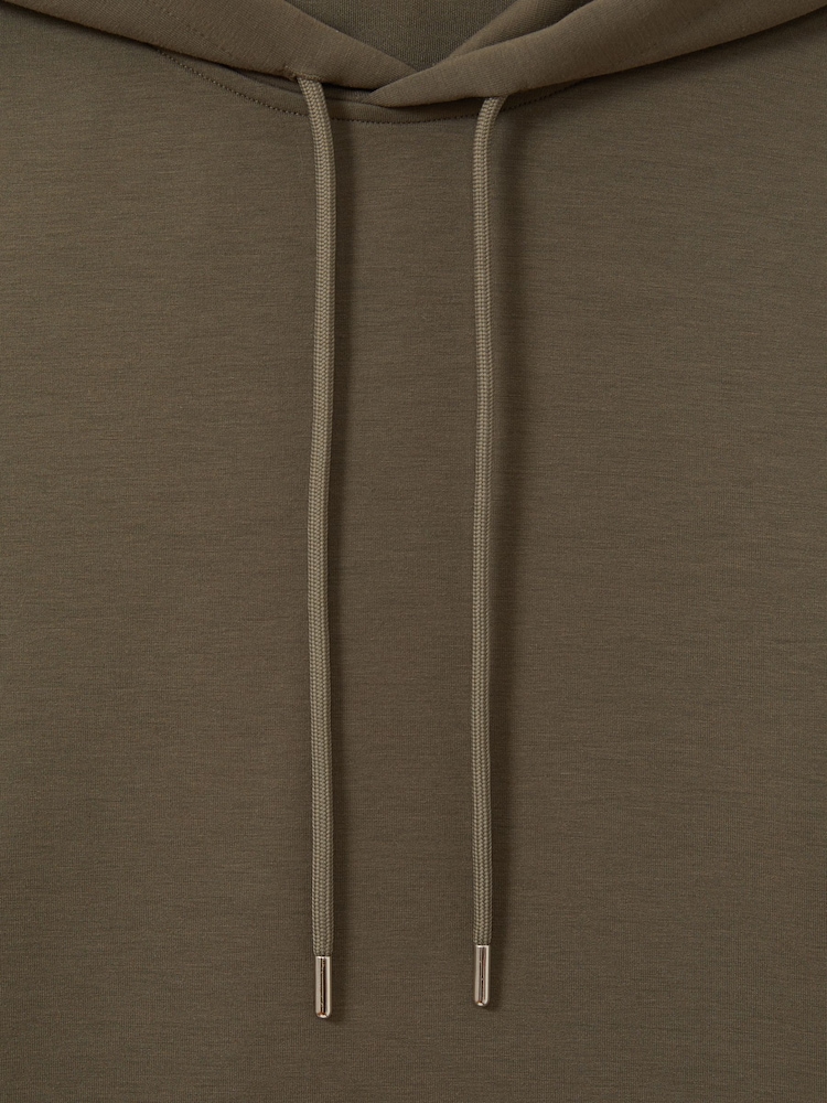 Reiss Sage Green Fabien Interlock Jersey Hoodie - Image 5 of 5