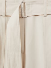 Reiss Ivory Iris Atelier Wide Leg Crepe Trousers with Wool - Image 7 of 7