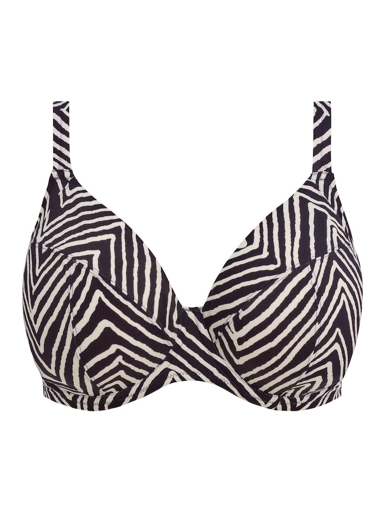 Elomi Black Fiji Falls Underwire Plunge Bikini Top - Image 5 of 5