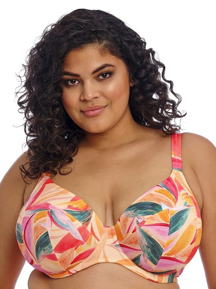 Elomi Orange Mango Sancho Beach Underwire Plunge Bikini Top - Image 1 of 5