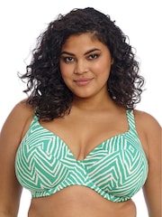 Elomi Black Fiji Falls Underwire Plunge Bikini Top - Image 3 of 6