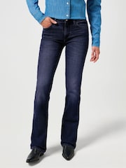 Wrangler Blue Black Denim Bootcut Jeans - Image 1 of 5