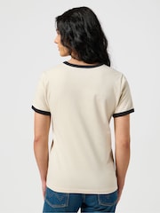 White Ringer 100% Cotton T-Shirt - Image 2 of 6