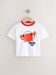Red Crab 100% Cotton Short Sleeve Graphic Print T-Shirt (3mths-8yrs) - Image 4 of 7