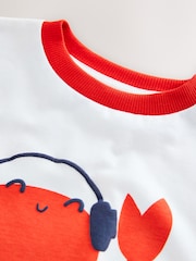 Red Crab 100% Cotton Short Sleeve Graphic Print T-Shirt (3mths-8yrs) - Image 6 of 7