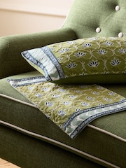 Nina Campbell Lotus Trellis Embroidered Cushion Cover - Изображение 1 из 4