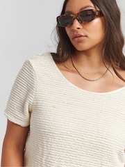 Simply Be Scoop Back Frill Lace T-Shirt - Imagen 4 de 4