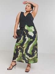 Grün - Simply Be Mesh Maxi Skirt - Bild 1 von 6