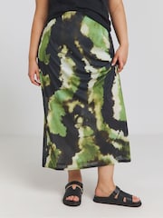 Grün - Simply Be Mesh Maxi Skirt - Bild 4 von 6