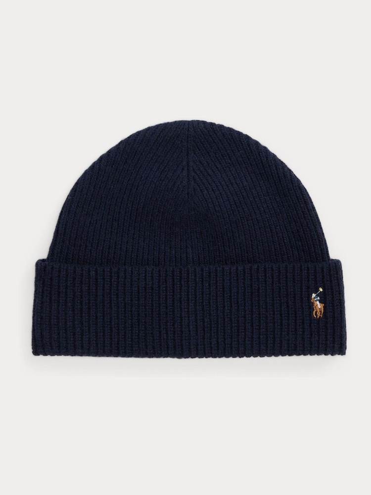 Temno modra - Polo Ralph Lauren Volna Blend Signature čepica klobuki in kape; pokrivala - Slika 1 iz 2