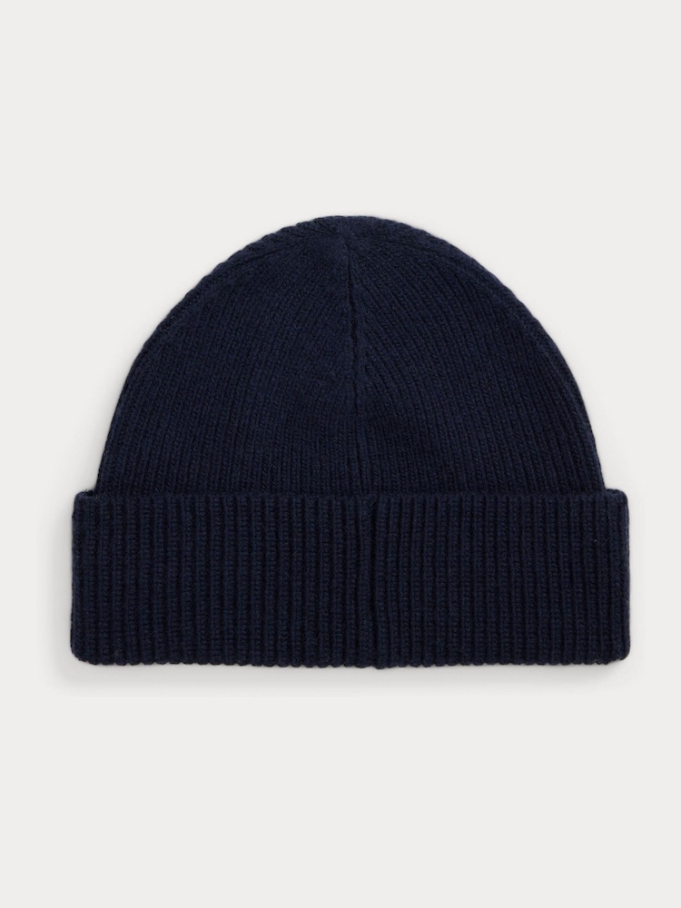 Temno modra - Polo Ralph Lauren Volna Blend Signature čepica klobuki in kape; pokrivala - Slika 2 iz 2