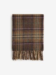 Коричневый - Polo Ralph Lauren Wool Blend Double Brown Scarf - Изображение 1 из 3