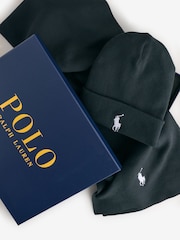 Polo Ralph Lauren Pony Logo Cotton Hat & Scarf Gift Set - Image 2 of 2