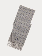 Серый - Polo Ralph Lauren Wool Blend Double Brown Scarf - Изображение 1 из 4