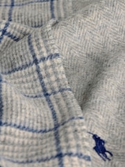 Серый - Polo Ralph Lauren Wool Blend Double Brown Scarf - Изображение 4 из 4