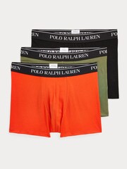 Оранжевый - Polo Ralph Lauren Stretch Cotton Boxers 3 Pack - Image 1 of 6