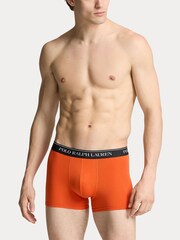 Оранжевый - Polo Ralph Lauren Stretch Cotton Boxers 3 Pack - Image 2 of 6