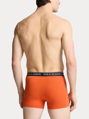 Оранжевый - Polo Ralph Lauren Stretch Cotton Boxers 3 Pack - Image 3 of 6