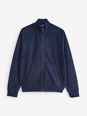 Polo Ralph Lauren Blue Brushed Fleece Zip-Up Sweatshirt - Image 1 of 1