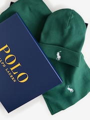 Polo Ralph Lauren Pony Logo Cotton Hat & Scarf Gift Set - Image 2 of 2