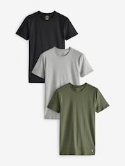 črna - Komplet 3 ozkih majic s kratkimi rokavi iz 100% bombaža Polo Ralph Lauren - Slika 1 iz 4