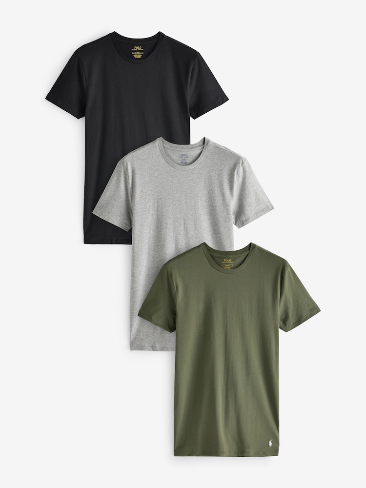 črna - Komplet 3 ozkih majic s kratkimi rokavi iz 100% bombaža Polo Ralph Lauren - Slika 1 iz 4