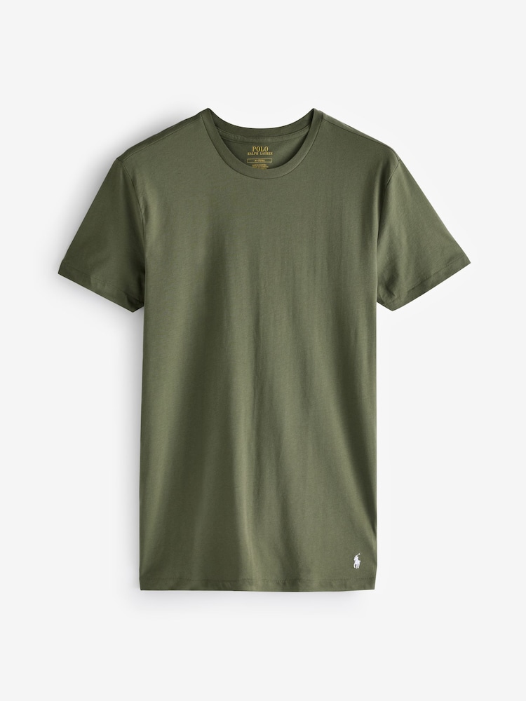črna - Komplet 3 ozkih majic s kratkimi rokavi iz 100% bombaža Polo Ralph Lauren - Slika 2 iz 4