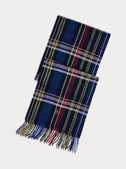 Polo Ralph Lauren Blue Wool Classic Plaid Scarf - Image 1 of 4